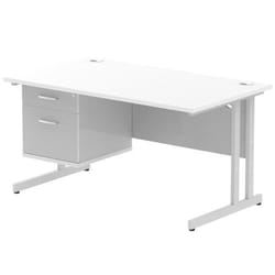 Dynamic Impulse W1400 x D800 x H730mm Straight Office Desk Cantilever