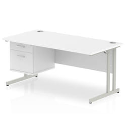 Dynamic Impulse W1600 x D800 x H730mm Straight Office Desk Cantilever