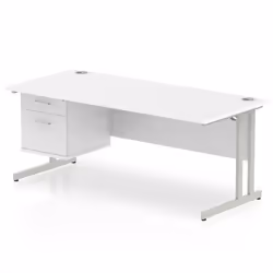 Dynamic Impulse W1800 x D800 x H730mm Straight Office Desk Cantilever