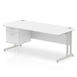 Dynamic Impulse W1800 x D800 x H730mm Straight Office Desk Cantilever