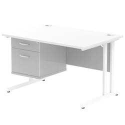 Dynamic Impulse W1200 x D800 x H730mm Straight Office Desk Cantilever