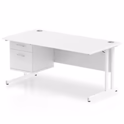 Dynamic Impulse W1600 x D800 x H730mm Straight Office Desk Cantilever