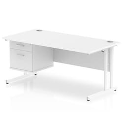 Dynamic Impulse W1600 x D800 x H730mm Straight Office Desk Cantilever