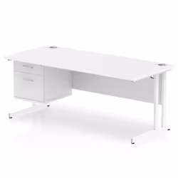 Dynamic Impulse W1800 x D800 x H730mm Straight Office Desk Cantilever