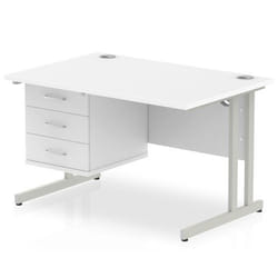 Dynamic Impulse W1200 x D800 x H730mm Straight Office Desk Cantilever