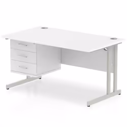 Dynamic Impulse W1400 x D800 x H730mm Straight Office Desk Cantilever