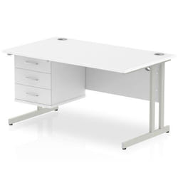 Dynamic Impulse W1400 x D800 x H730mm Straight Office Desk Cantilever