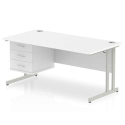 Dynamic Impulse W1600 x D800 x H730mm Straight Office Desk Cantilever