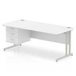 Dynamic Impulse W1800 x D800 x H730mm Straight Office Desk Cantilever