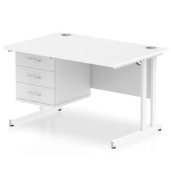 Dynamic Impulse W1200 x D800 x H730mm Straight Office Desk Cantilever