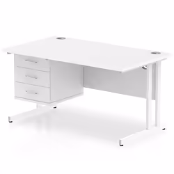 Dynamic Impulse W1400 x D800 x H730mm Straight Office Desk Cantilever