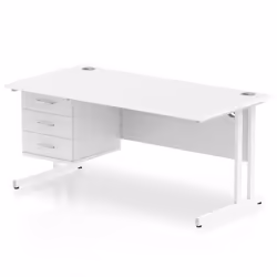 Dynamic Impulse W1600 x D800 x H730mm Straight Office Desk Cantilever