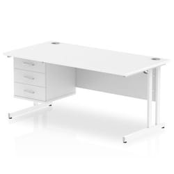 Dynamic Impulse W1600 x D800 x H730mm Straight Office Desk Cantilever