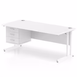 Dynamic Impulse W1800 x D800 x H730mm Straight Office Desk Cantilever