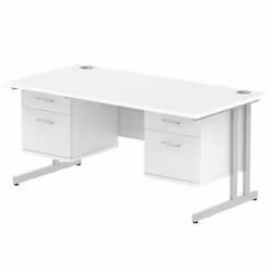 Dynamic Impulse W1600 x D800 x H730mm Straight Office Desk Cantilever