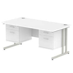 Dynamic Impulse W1600 x D800 x H730mm Straight Office Desk Cantilever