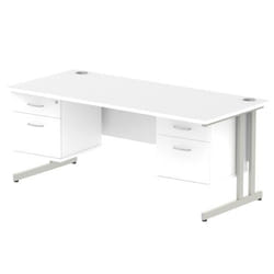 Dynamic Impulse W1800 x D800 x H730mm Straight Office Desk Cantilever