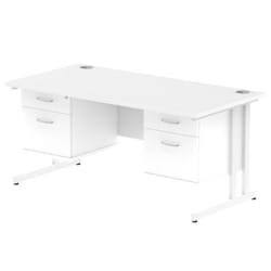 Dynamic Impulse W1600 x D800 x H730mm Straight Office Desk Cantilever