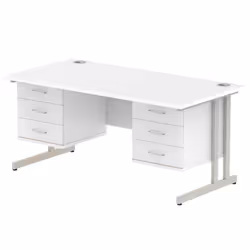 Dynamic Impulse W1600 x D800 x H730mm Straight Office Desk Cantilever