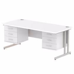 Dynamic Impulse W1800 x D800 x H730mm Straight Office Desk Cantilever