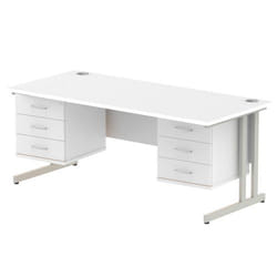 Dynamic Impulse W1800 x D800 x H730mm Straight Office Desk Cantilever