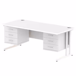 Dynamic Impulse W1800 x D800 x H730mm Straight Office Desk Cantilever