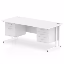 Dynamic Impulse W1800 x D800 x H730mm Straight Office Desk Cantilever