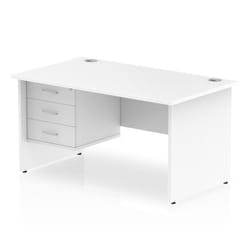 Dynamic Impulse W1400 x D800 x H730mm Straight Office Desk Panel End L