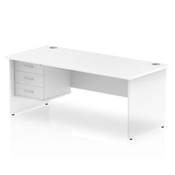 Dynamic Impulse W1800 x D800 x H730mm Straight Office Desk Panel End L