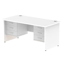 Dynamic Impulse W1600 x D800 x H730mm Straight Office Desk Panel End L