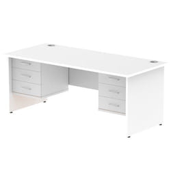 Dynamic Impulse W1800 x D800 x H730mm Straight Office Desk Panel End L