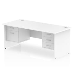 Dynamic Impulse W1600 x D800 x H730mm Straight Office Desk Panel End L