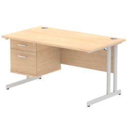 Dynamic Impulse W1400 x D800 x H730mm Straight Office Desk Cantilever