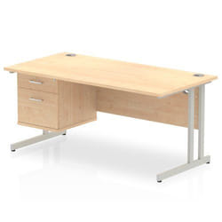 Dynamic Impulse W1600 x D800 x H730mm Straight Office Desk Cantilever