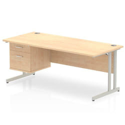 Dynamic Impulse W1800 x D800 x H730mm Straight Office Desk Cantilever