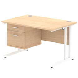 Dynamic Impulse W1200 x D800 x H730mm Straight Office Desk Cantilever