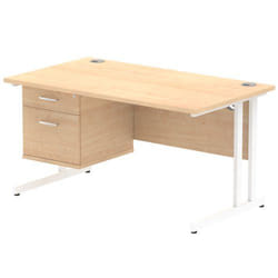 Dynamic Impulse W1400 x D800 x H730mm Straight Office Desk Cantilever