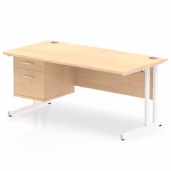 Dynamic Impulse W1600 x D800 x H730mm Straight Office Desk Cantilever