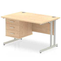 Dynamic Impulse W1200 x D800 x H730mm Straight Office Desk Cantilever