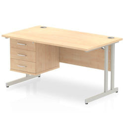 Dynamic Impulse W1400 x D800 x H730mm Straight Office Desk Cantilever