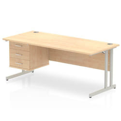 Dynamic Impulse W1800 x D800 x H730mm Straight Office Desk Cantilever