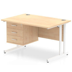 Dynamic Impulse W1200 x D800 x H730mm Straight Office Desk Cantilever
