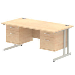 Dynamic Impulse W1600 x D800 x H730mm Straight Office Desk Cantilever