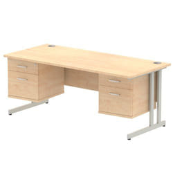 Dynamic Impulse W1800 x D800 x H730mm Straight Office Desk Cantilever