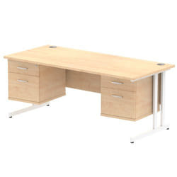 Dynamic Impulse W1800 x D800 x H730mm Straight Office Desk Cantilever