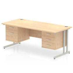 Dynamic Impulse W1800 x D800 x H730mm Straight Office Desk Cantilever