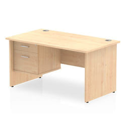 Dynamic Impulse W1400 x D800 x H730mm Straight Office Desk Panel End L