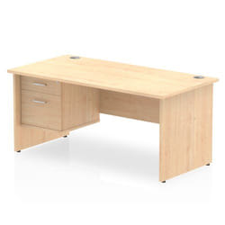 Dynamic Impulse W1600 x D800 x H730mm Straight Office Desk Panel End L