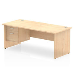 Dynamic Impulse W1800 x D800 x H730mm Straight Office Desk Panel End L