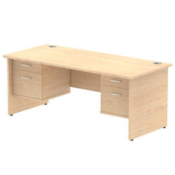 Dynamic Impulse W1800 x D800 x H730mm Straight Office Desk Panel End L